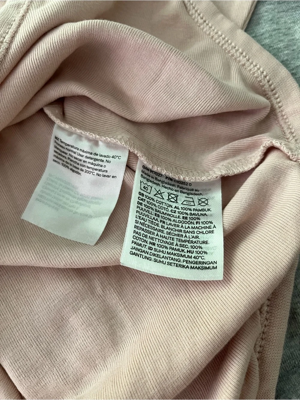 Set of Two Baby Long-Sleeve Peter Pan Collar Bodysuits - Pink & Gray